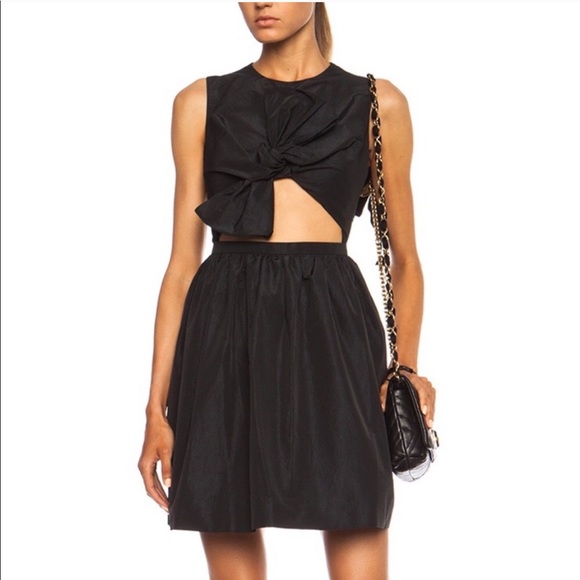 Carven Dresses & Skirts - Carven cutout shantung-faille dress
